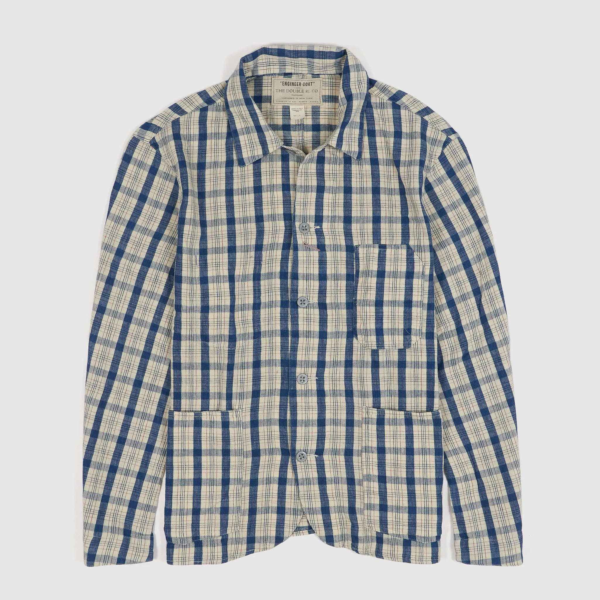 Double RL Madras Plaid Overshirt Blazer sold by DeeCee style