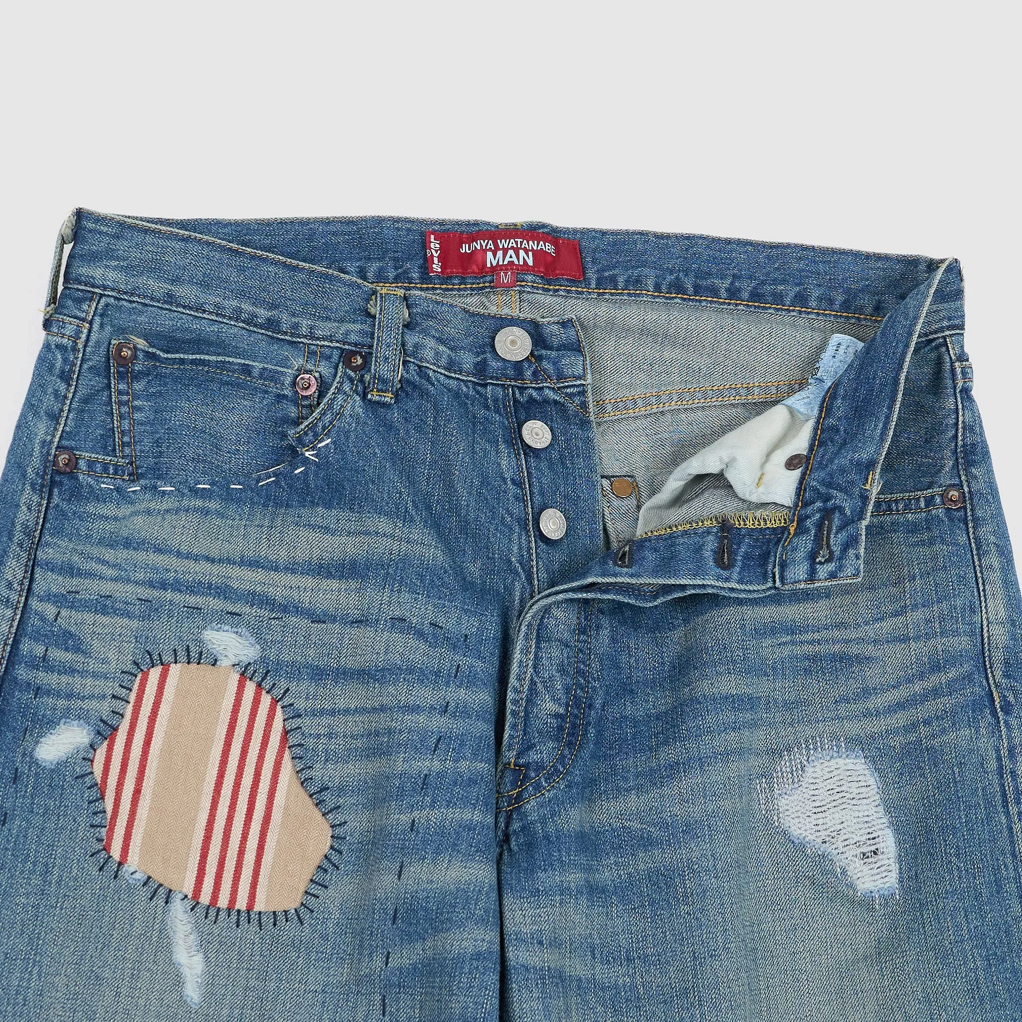 Junya Watanabe MAN Straight Patched and Repaired Denim Jeans sold by DeeCee style product image thumbnail 3