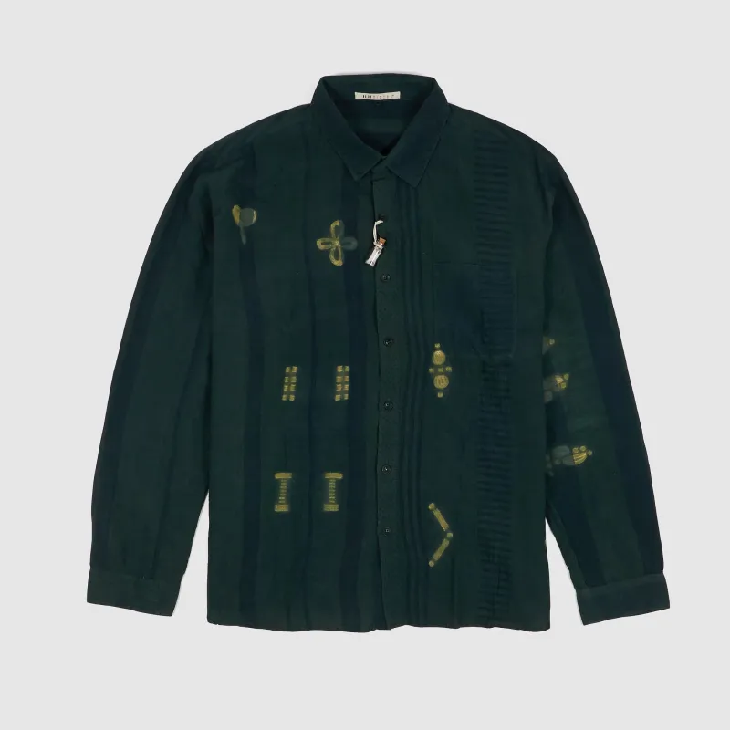 11.11 / eleven eleven Lightweight Batic Overshirt sold by DeeCee style