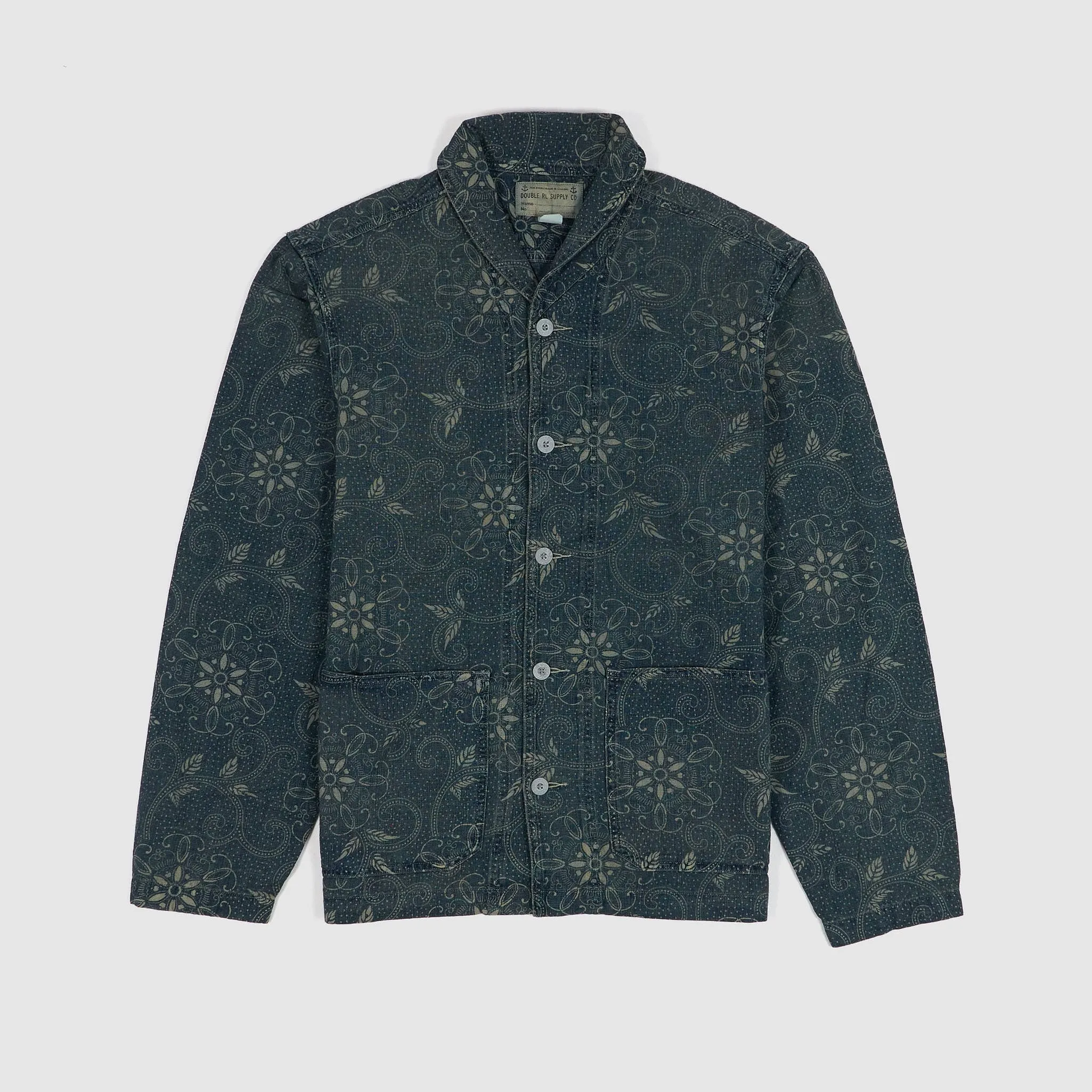 Double RL Wilson Indigo Dyed Overshirt sold by DeeCee style