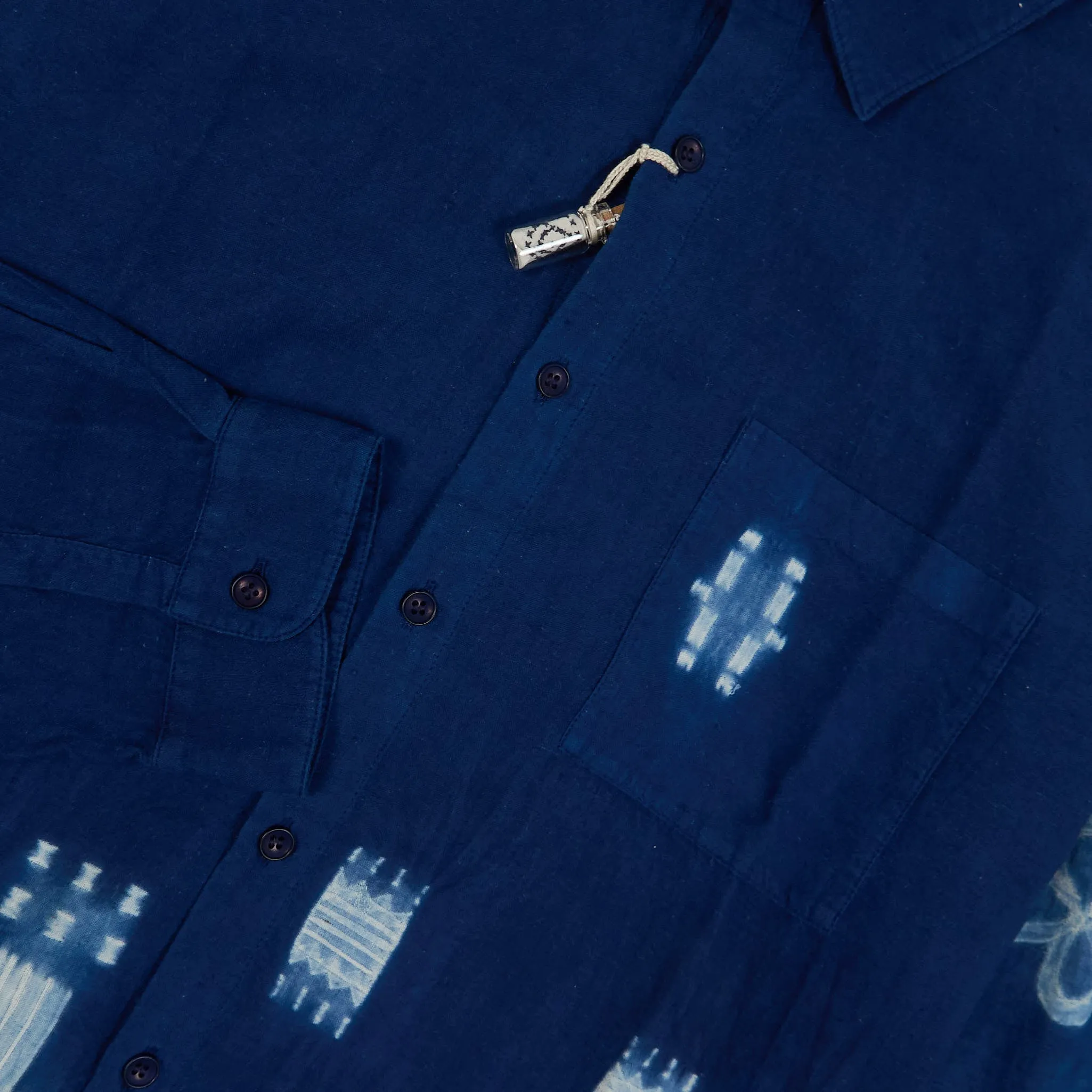 11.11 / eleven eleven Indigo Lovers Batic Printed Shirt sold by DeeCee style product image thumbnail 3