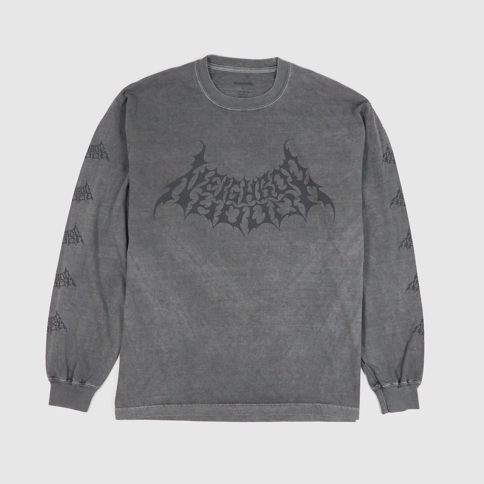 Neighborhood Long Sleeve Metal Logo Crew Neck T-Shirt sold by DeeCee style