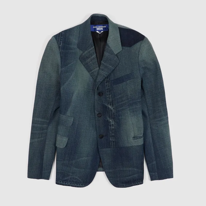 Junya Watanabe MAN Patchwork Denim Blazer sold by DeeCee style