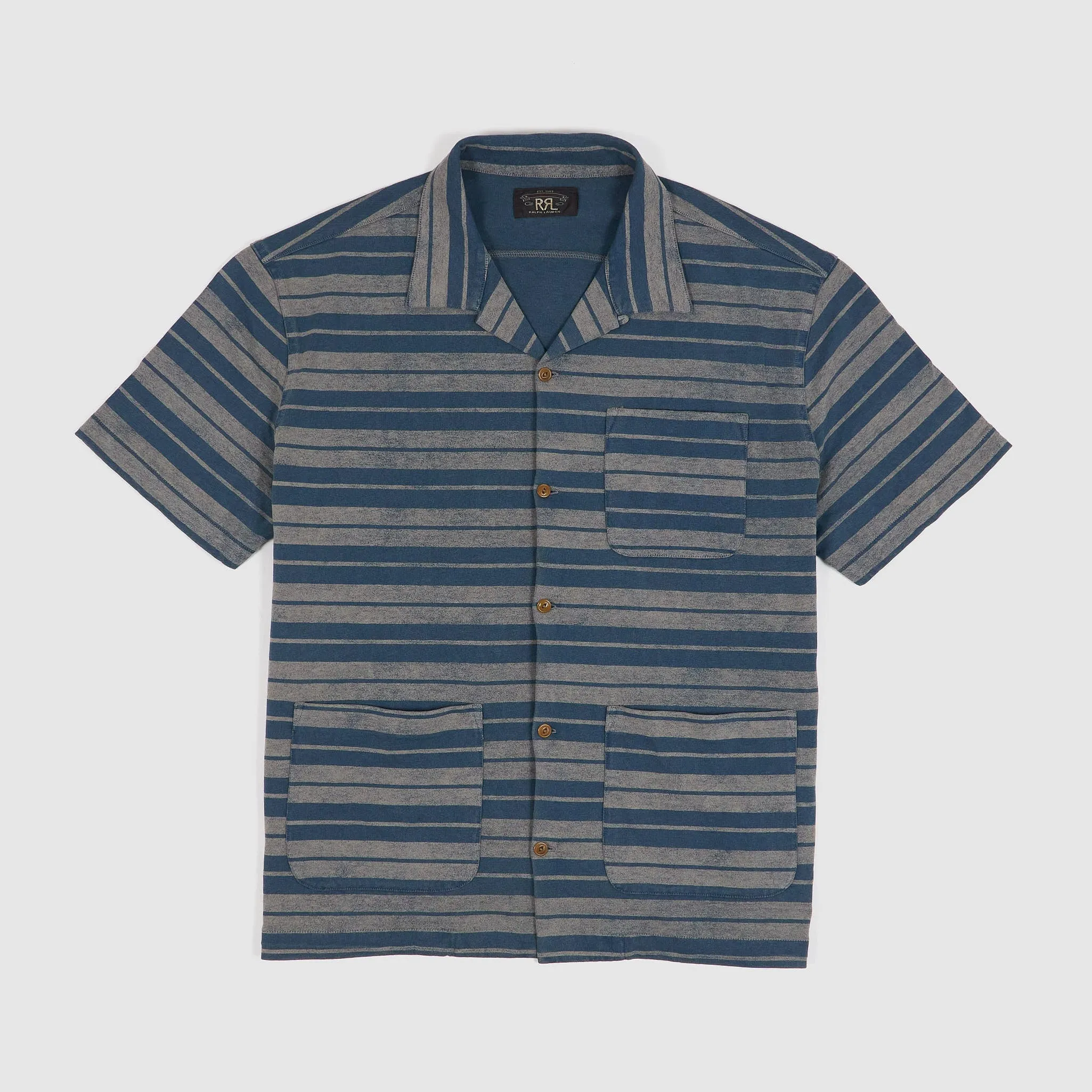 Double RL Camp Collar Jersey Pocket Over-Shirt sold by DeeCee style