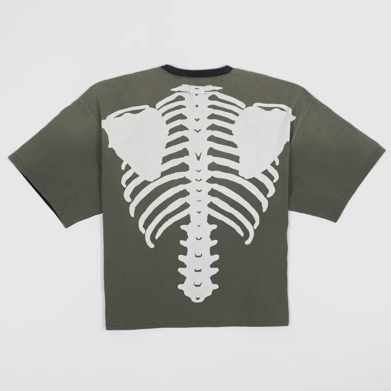 Kapital Short Sleeve Oversized  Bones Backprint Crew-Neck T-Shirt sold by DeeCee style