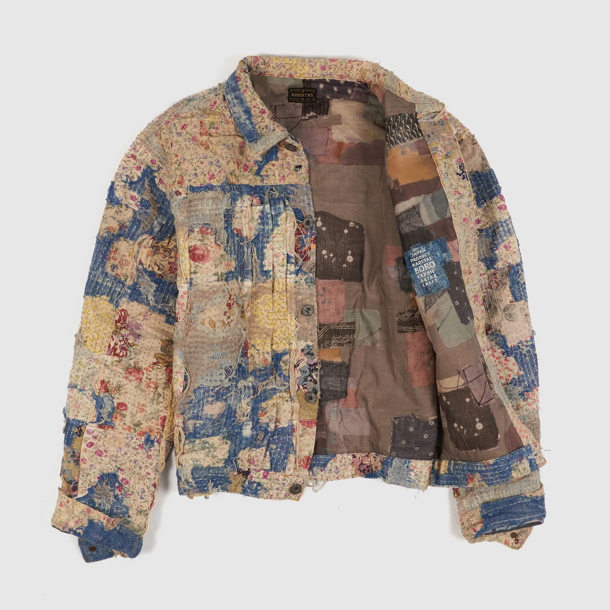 Kapital Distressed Floral-Boro Cotton and Linen Type-1 Jacket sold by DeeCee style product image thumbnail 2
