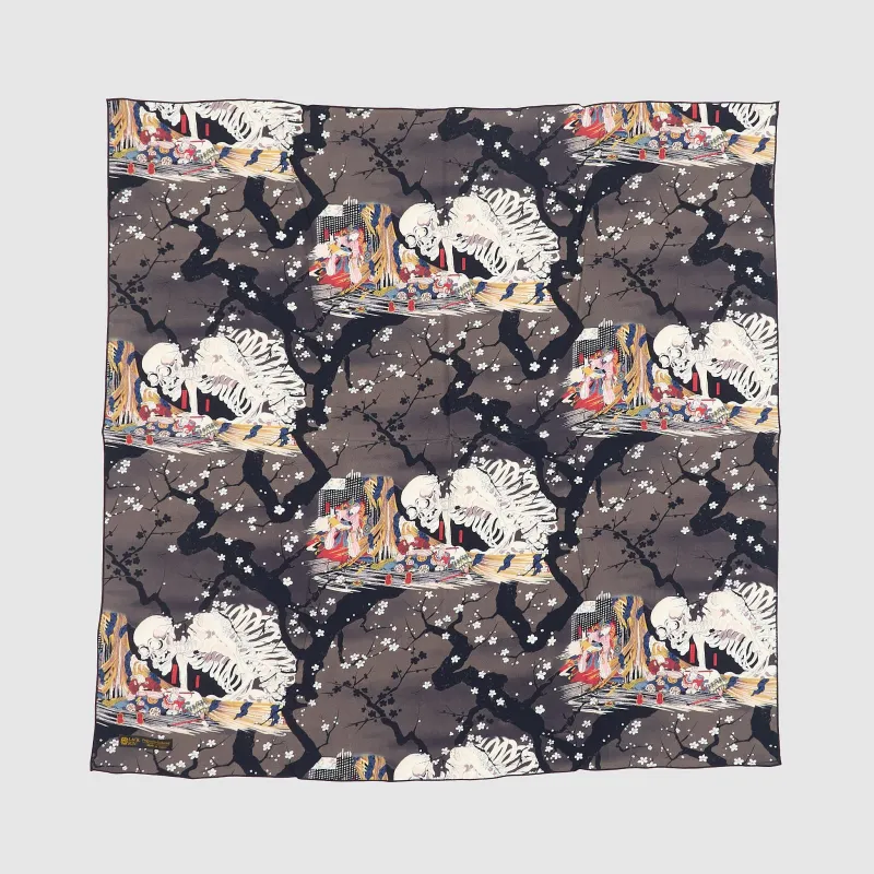 Black Sign Skeleton Gashadokuro Bandana sold by DeeCee style