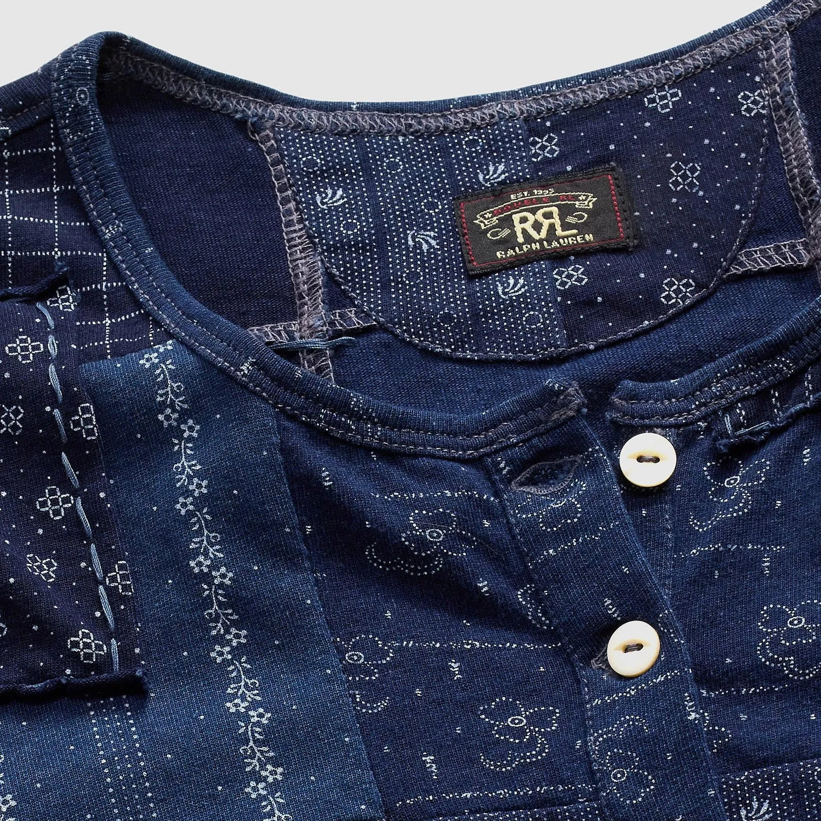 Double RL Ladies Idigo Dyed Patchwork Dress sold by DeeCee style product image thumbnail 2