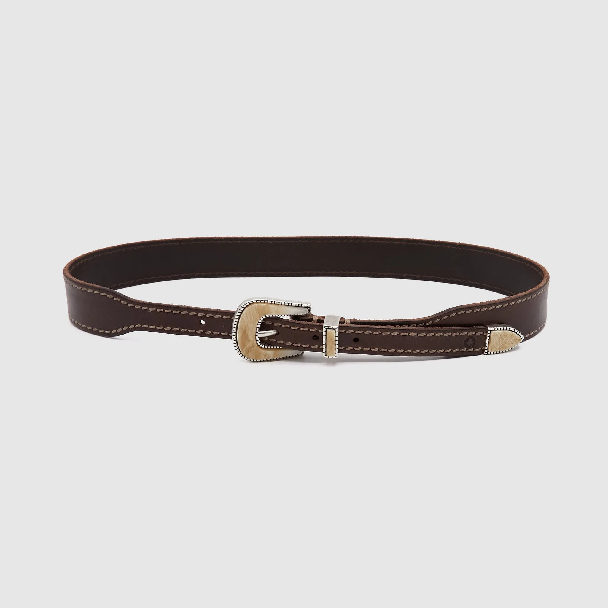 Rustmood Stitched Leather Ranch Belt sold by DeeCee style