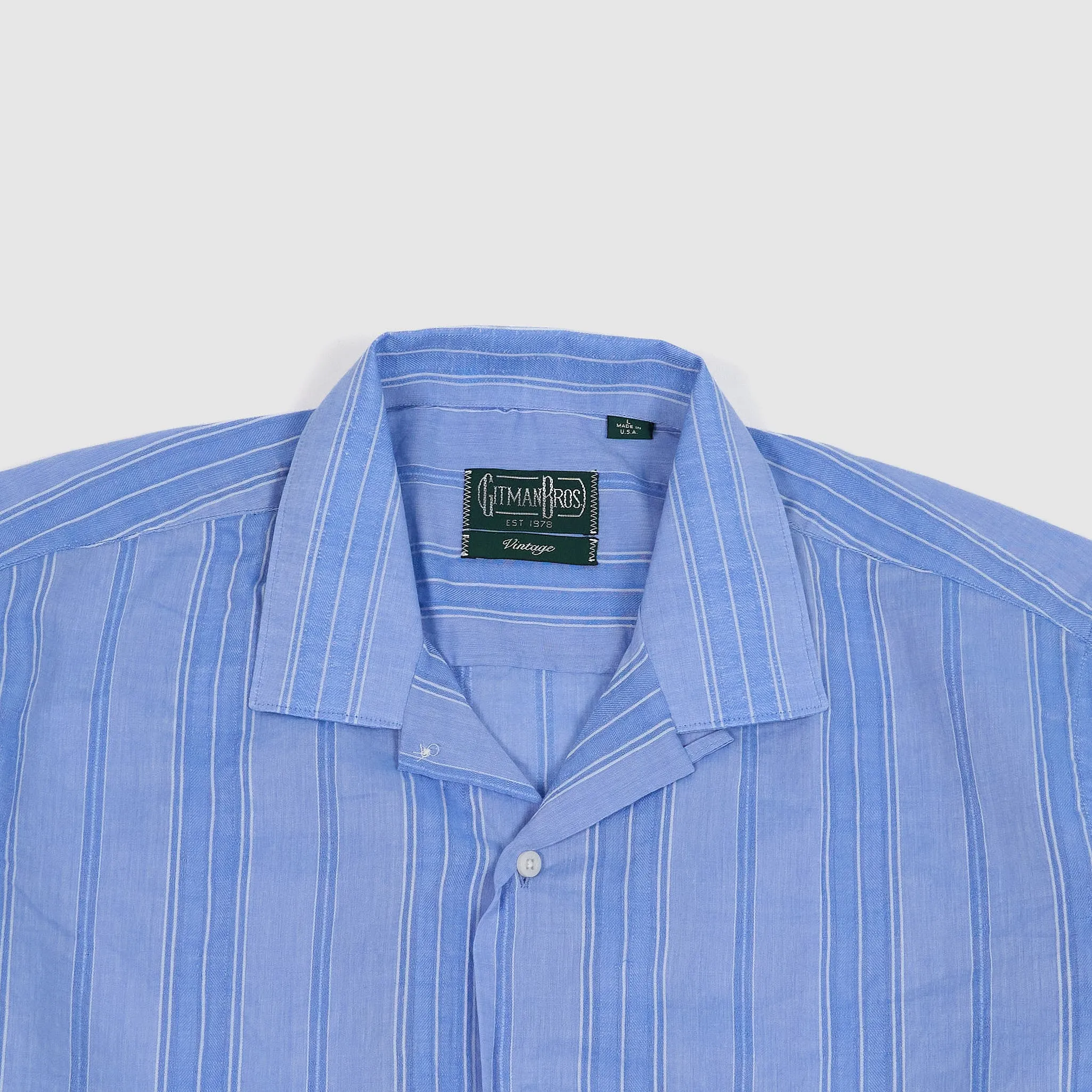 Gitman Vintage Camp Collar Striped Shirt sold by DeeCee style product image thumbnail 5