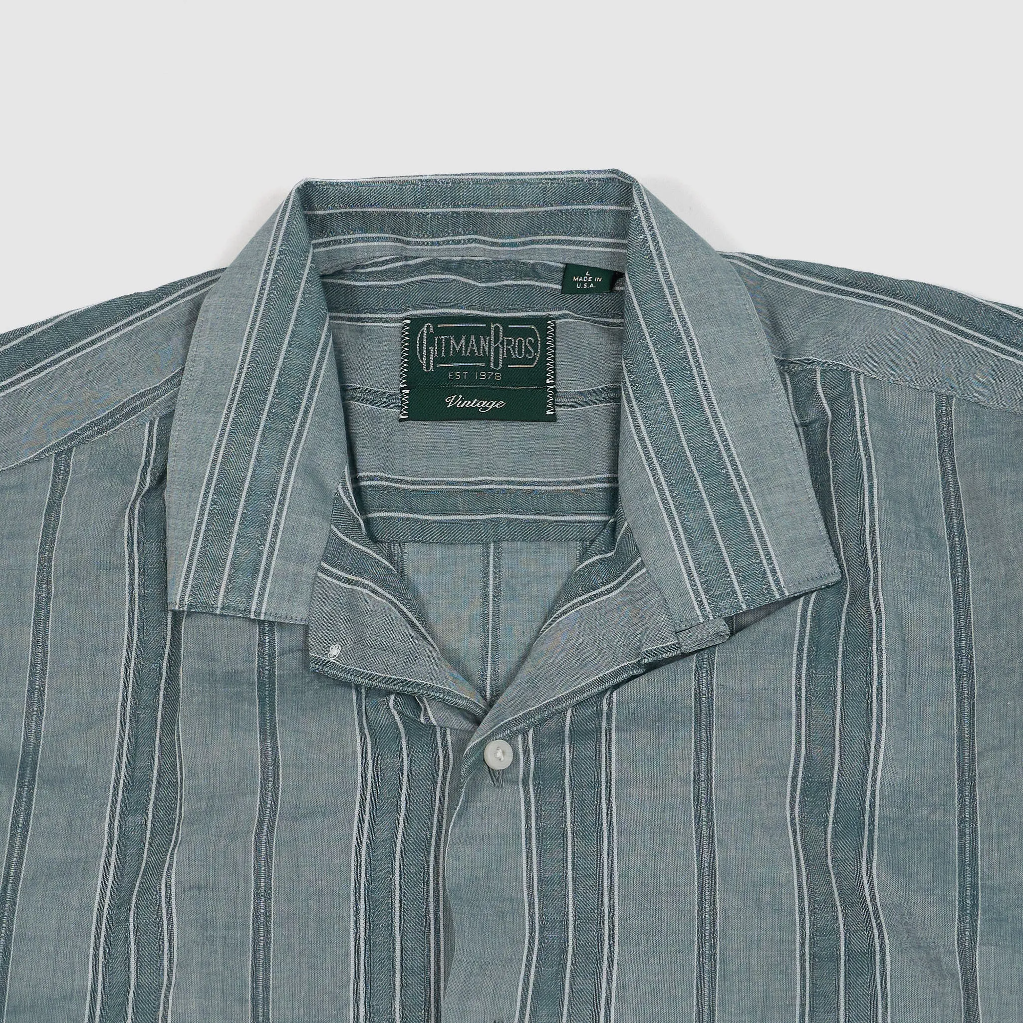 Gitman Vintage Camp Collar Striped Shirt sold by DeeCee style product image thumbnail 2