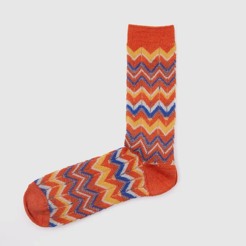 Anonymous Ism Modern Herringbone Crew Socks sold by DeeCee style