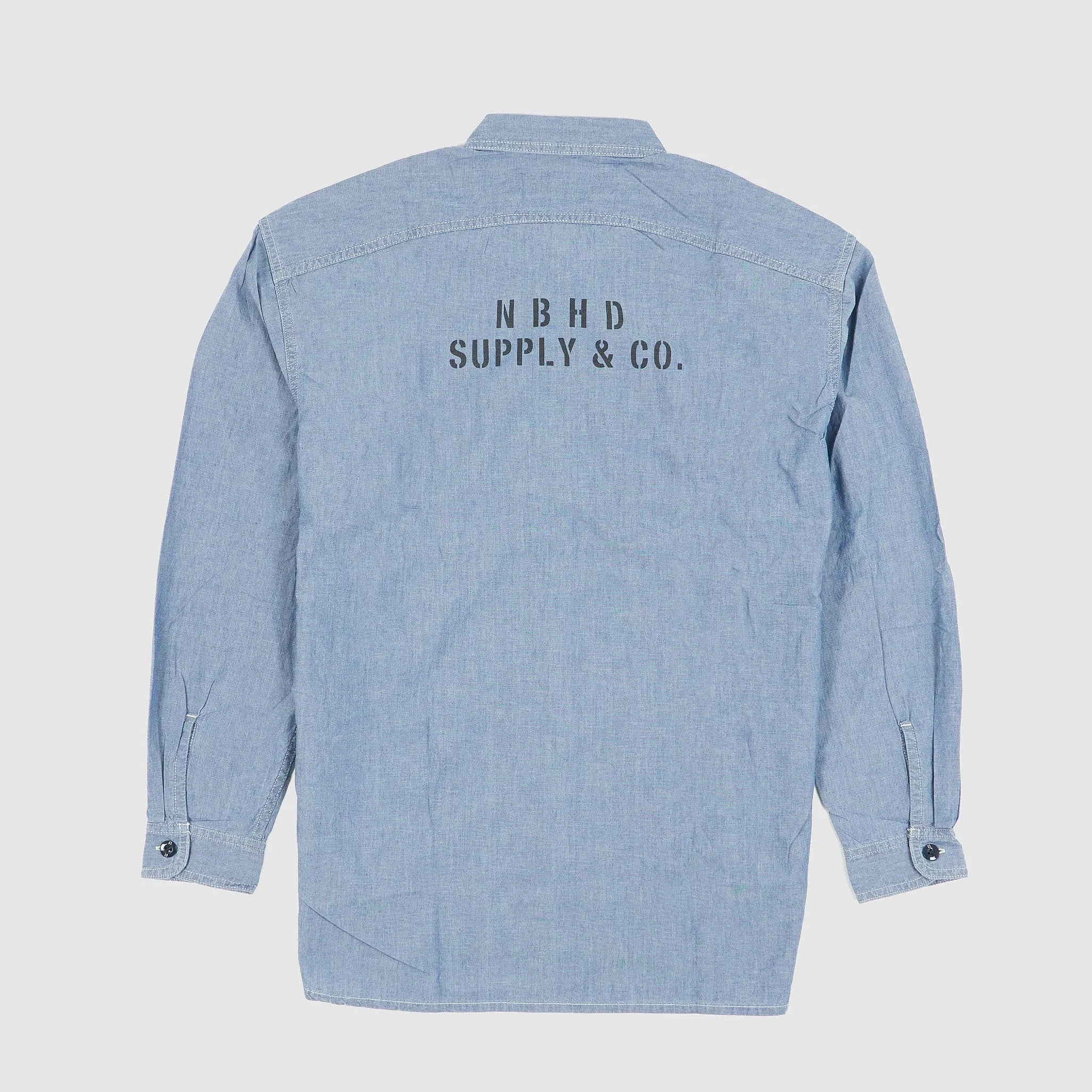 Neighborhood Printed Chambray Work Overshirt sold by DeeCee style product image thumbnail 5