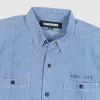 Neighborhood Printed Chambray Work Overshirt sold by DeeCee style