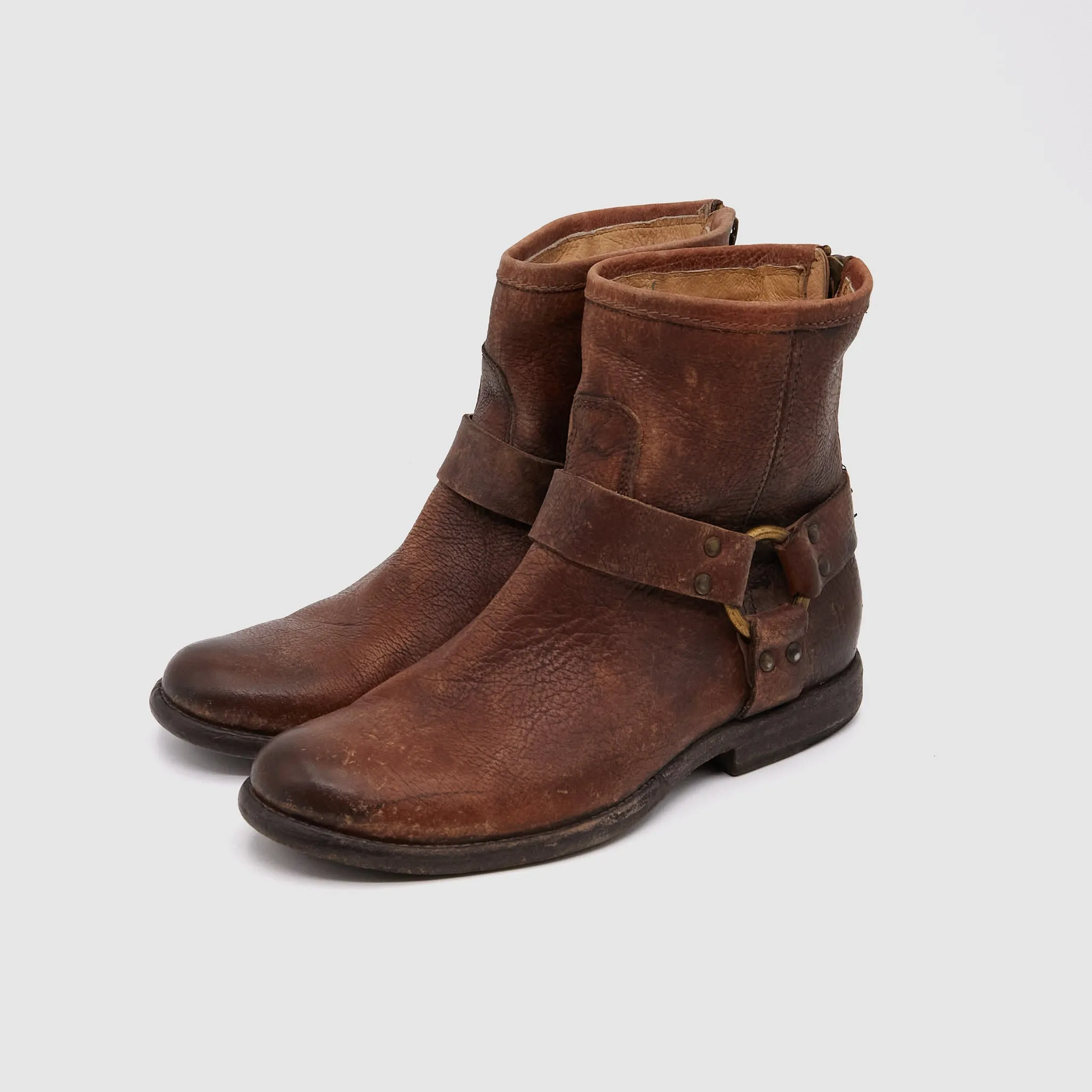 FRYE Harness Zipped Boots sold by DeeCee style
