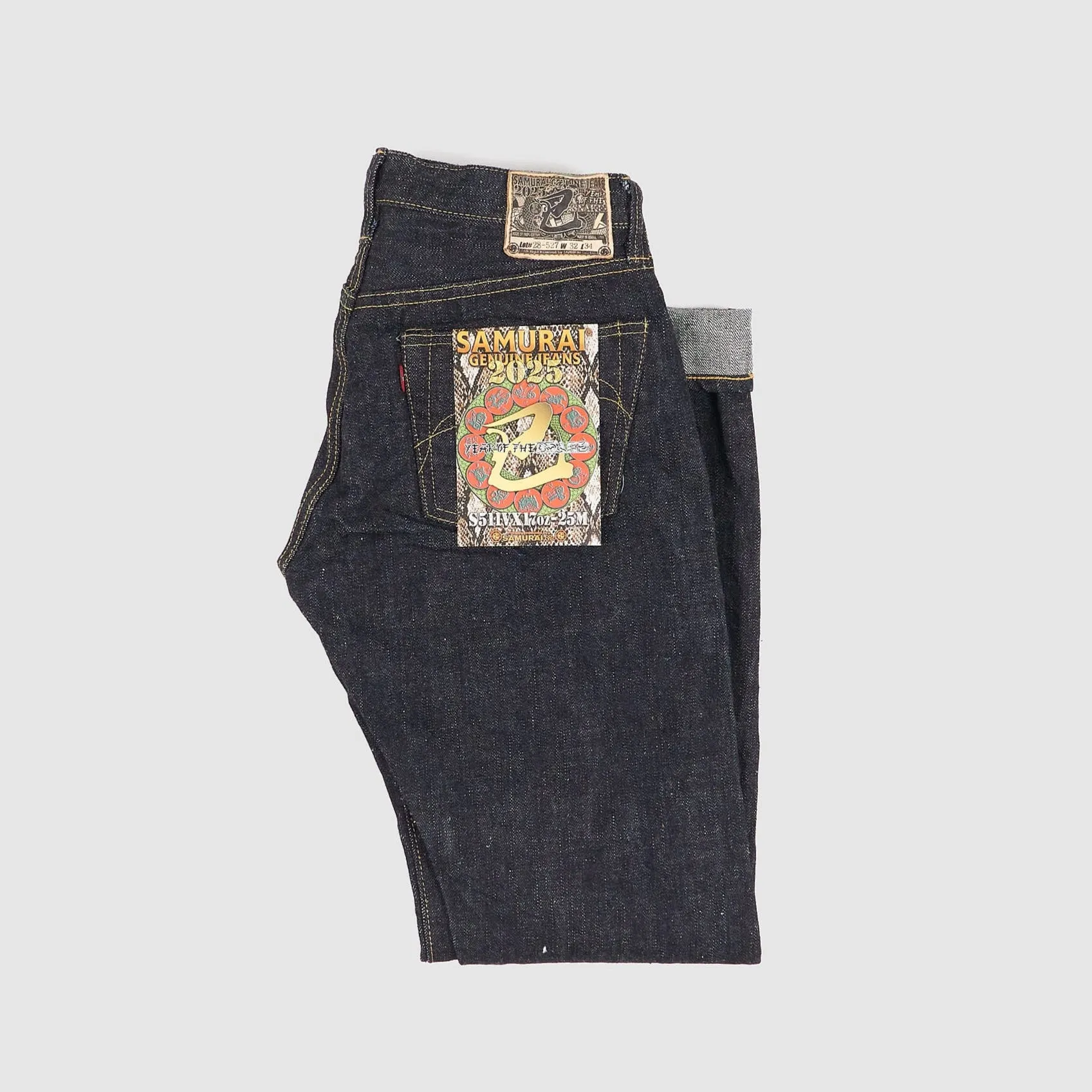 Samurai 5-Pocket 17oz "Year Of The Snake" Straight Jeans sold by DeeCee style product image thumbnail 2