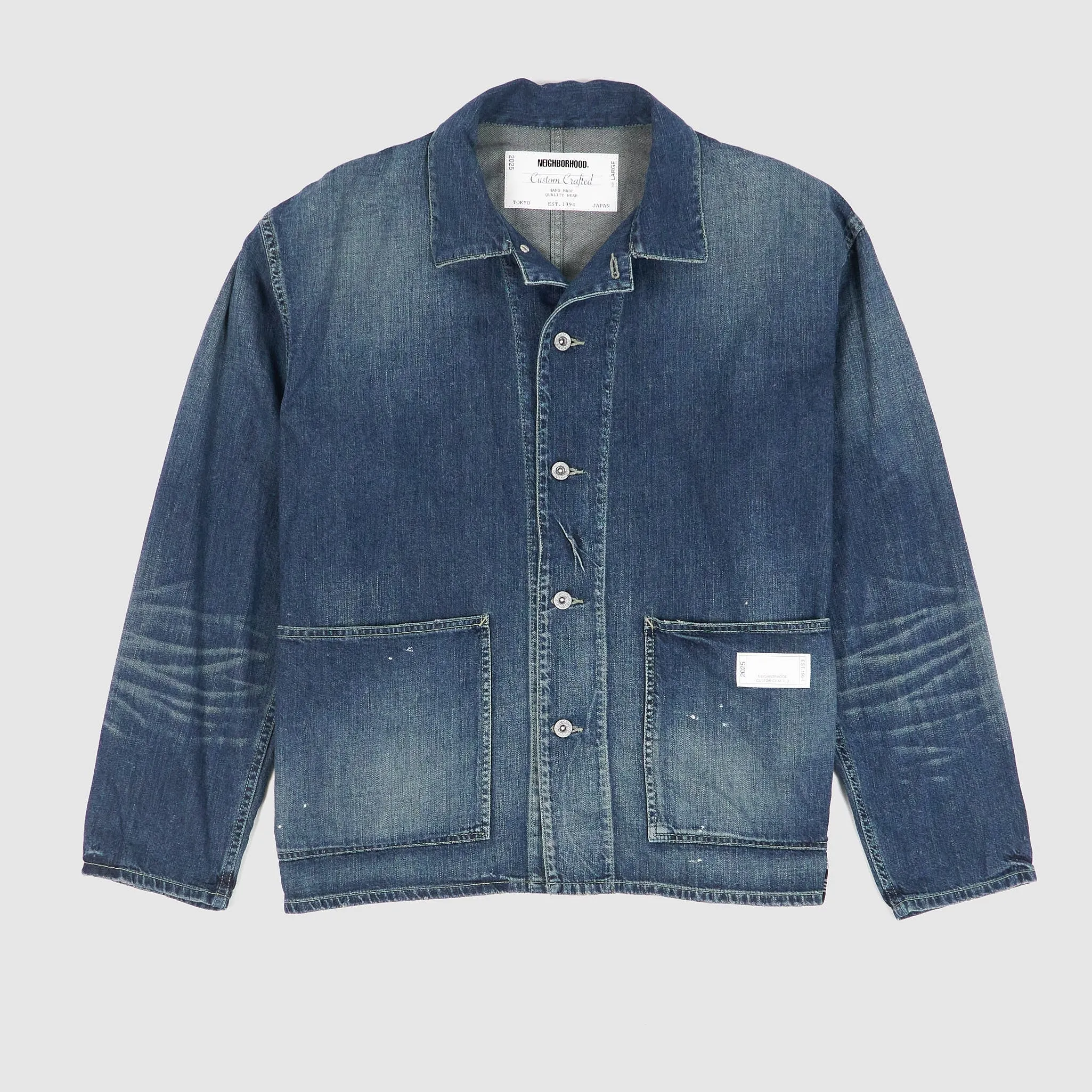 Neighborhood Denim Coverall Work Jacket sold by DeeCee style