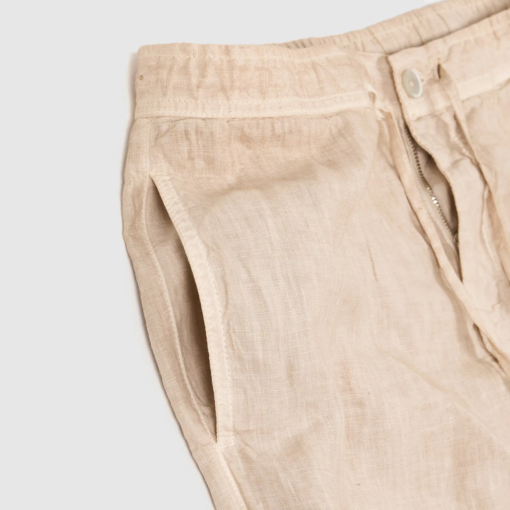 120% Lino Garment Dyed Linen Drawstring Trousers sold by DeeCee style product image thumbnail 4