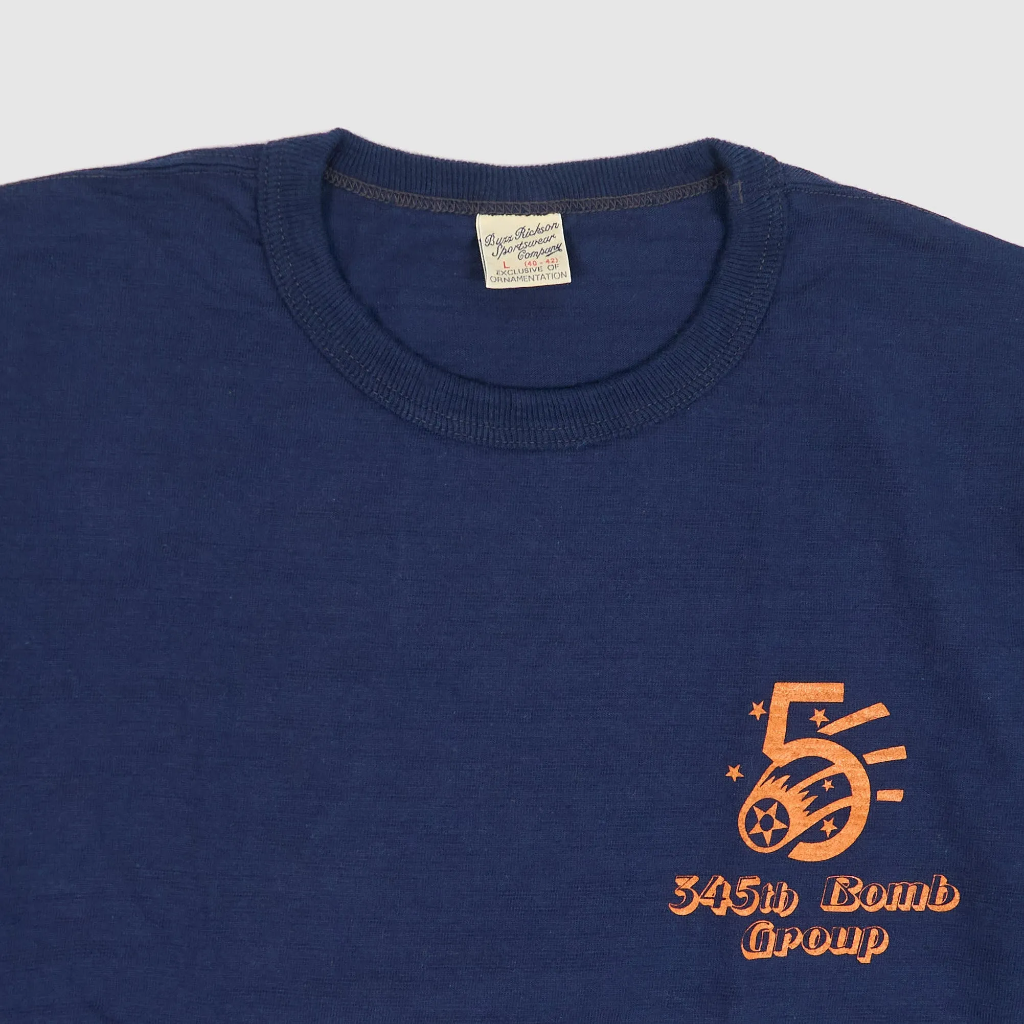 Buzz Rickson`s 345th Bomb Group Crew Neck T-Shirt sold by DeeCee style product image thumbnail 3