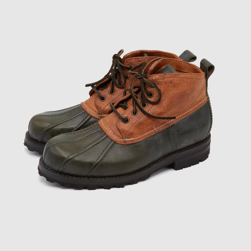 FRYE Warren Low Duck Forest Leather Boots sold by DeeCee style