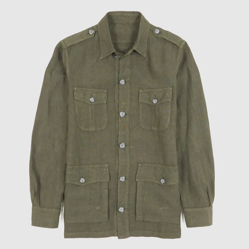 120% Lino Men Light Tropical Flight Jacket sold by DeeCee style