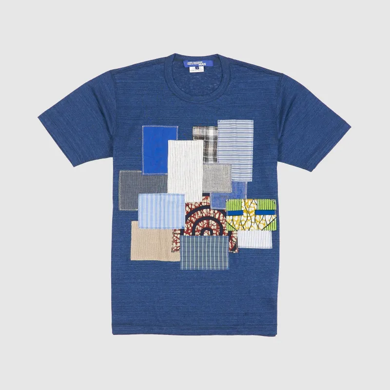 Junya Watanabe MAN Linen Patchwork Crew Neck T- Shirt sold by DeeCee style