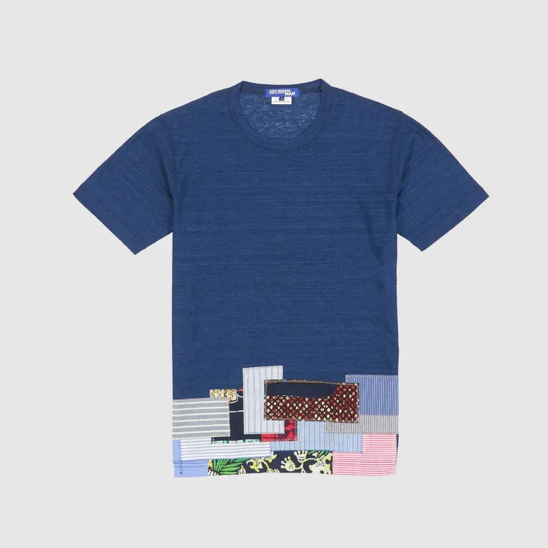 Junya Watanabe MAN Linen Jersey Patchwork Crew Meck T- Shirt sold by DeeCee style