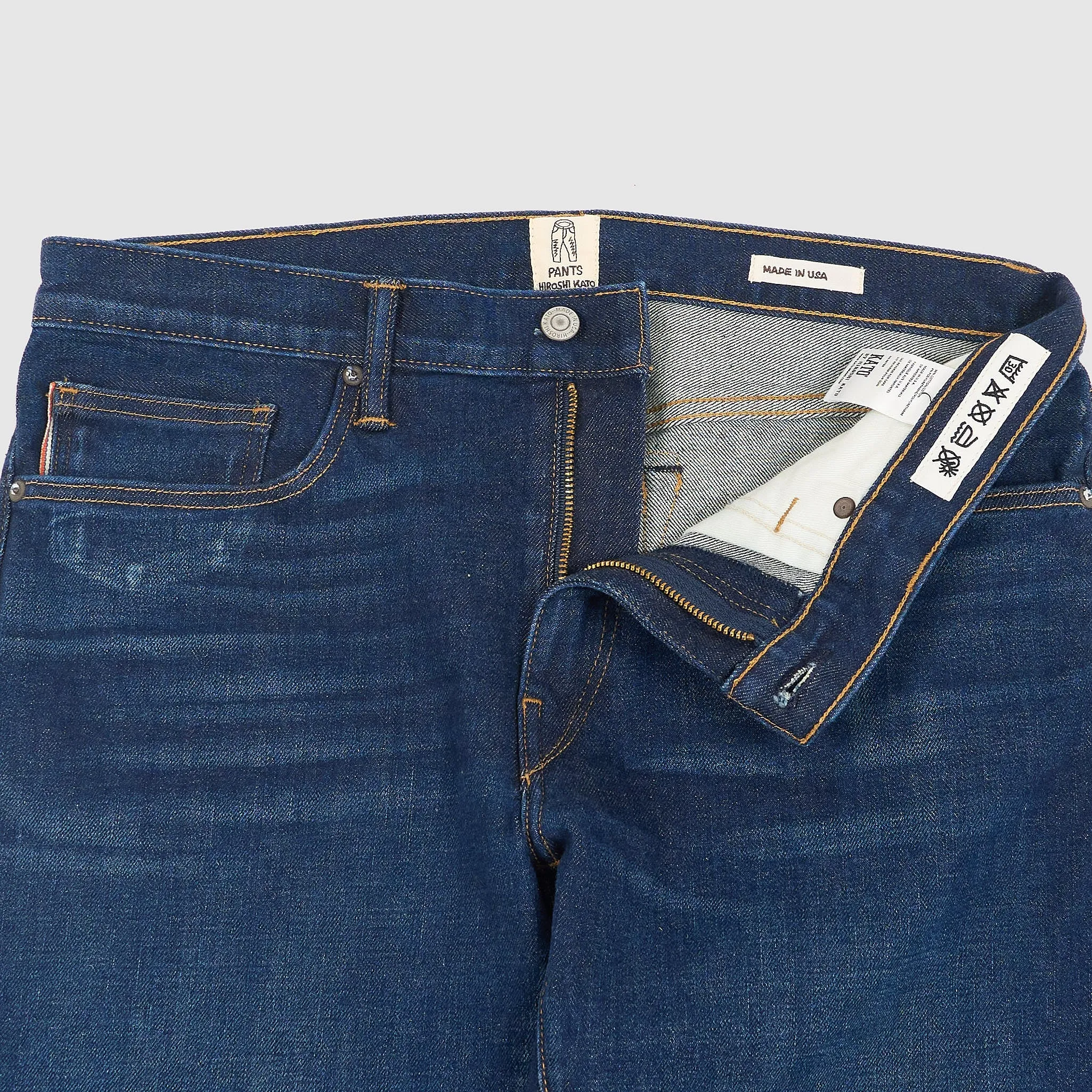 Hiroshi Kato The Pen Zip Fly 14 OZ Stretch Selvage Slim Fit sold by DeeCee style product image thumbnail 3