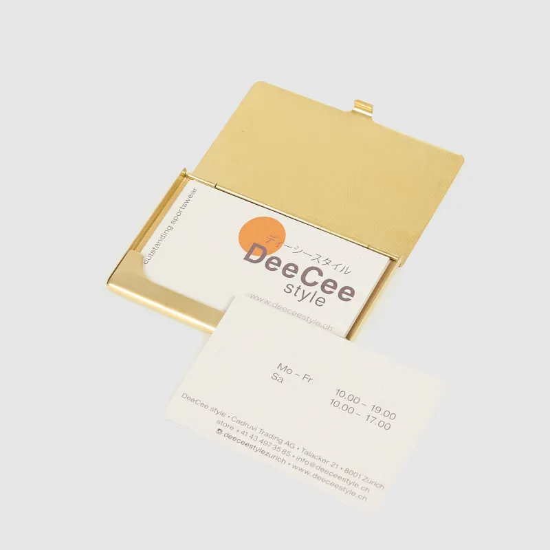 Kobashi Studios Solid Brass Business Card Case sold by DeeCee style