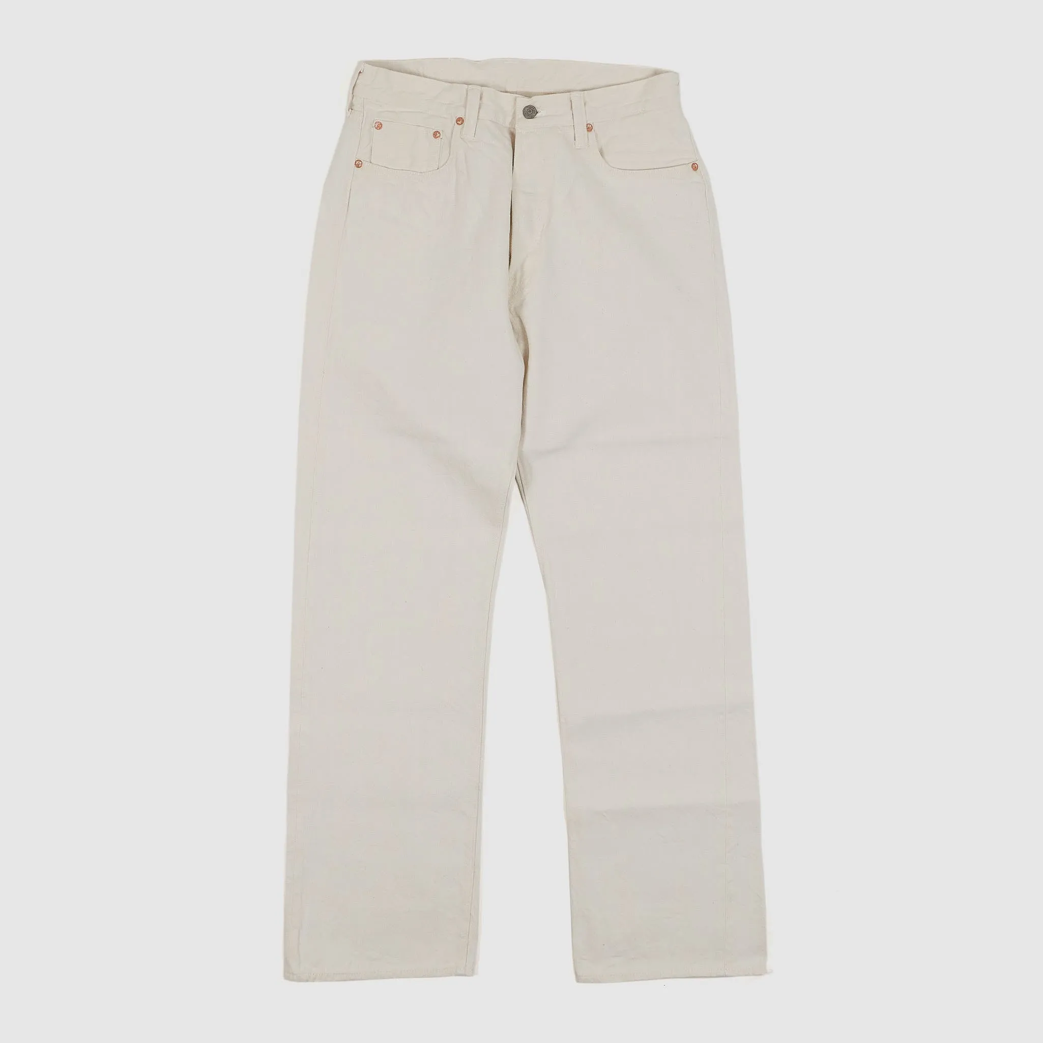 Sugar Cane White Natural Five Pocket Denim Jeans sold by DeeCee style