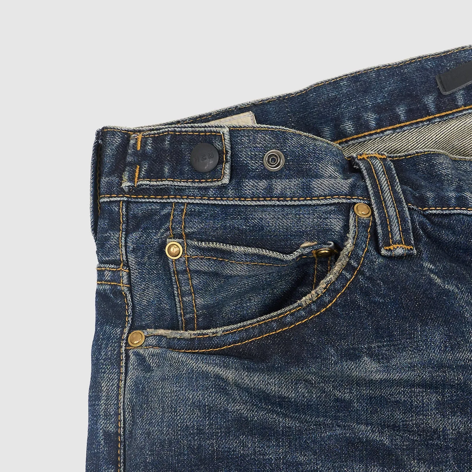 Master Craft Union 5-Pocket EDO Straight Omoi x Dark Vintage Selvage Jeans sold by DeeCee style product image thumbnail 4