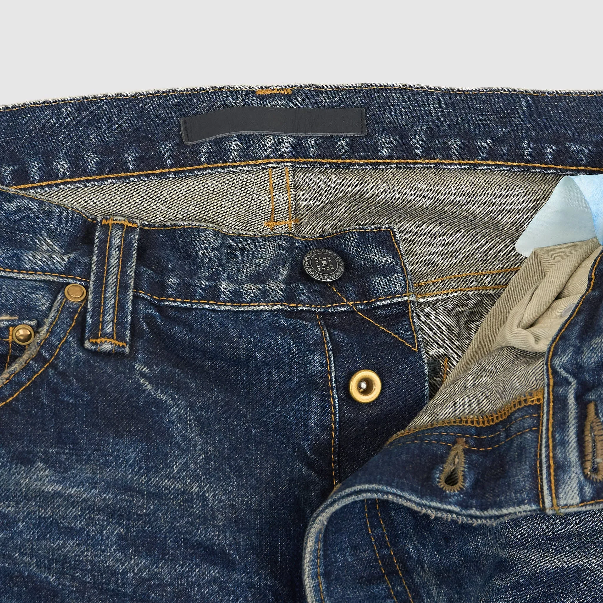 Master Craft Union 5-Pocket EDO Straight Omoi x Dark Vintage Selvage Jeans sold by DeeCee style product image thumbnail 3