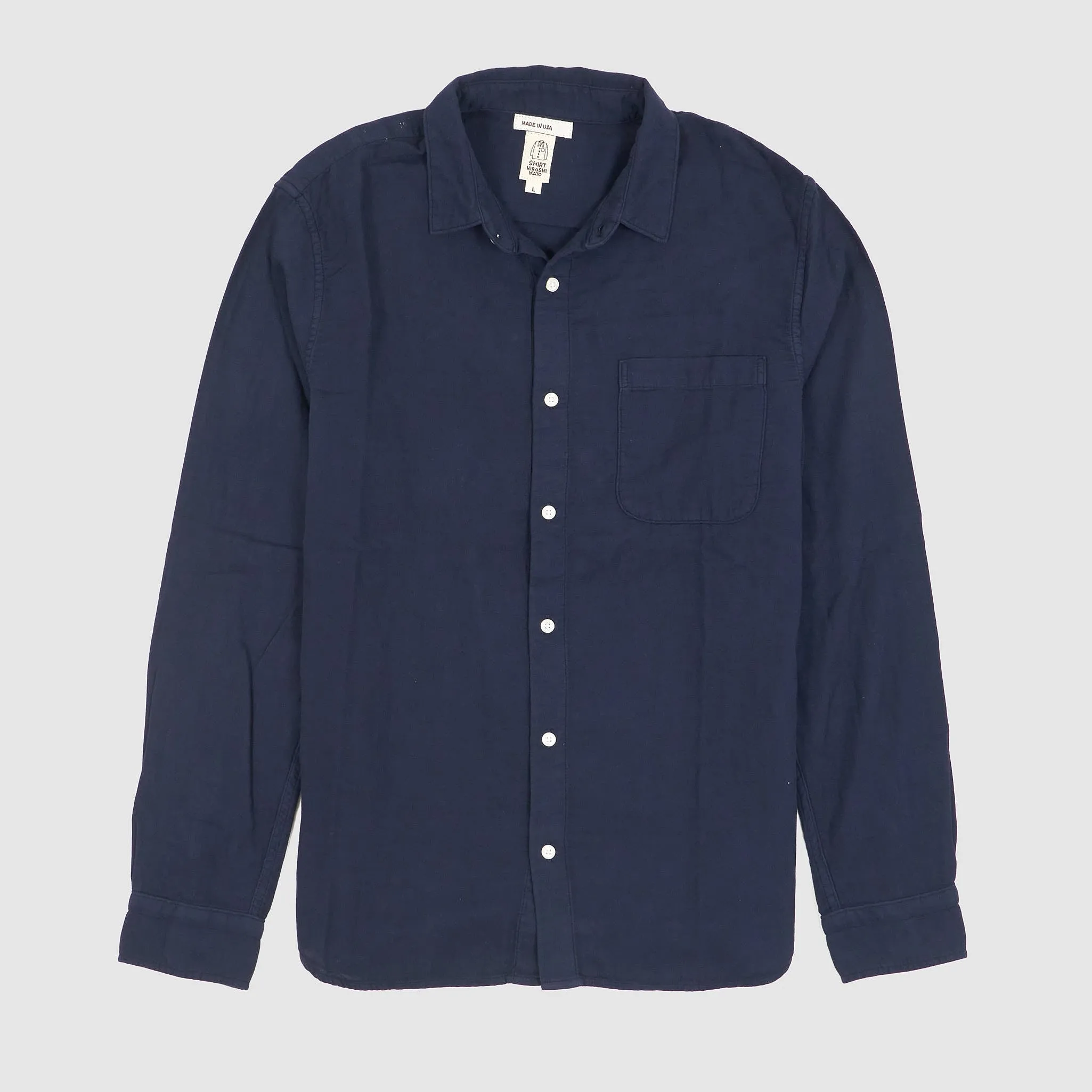 Hiroshi Kato Organic Cotton Double Gauze Shirt sold by DeeCee style