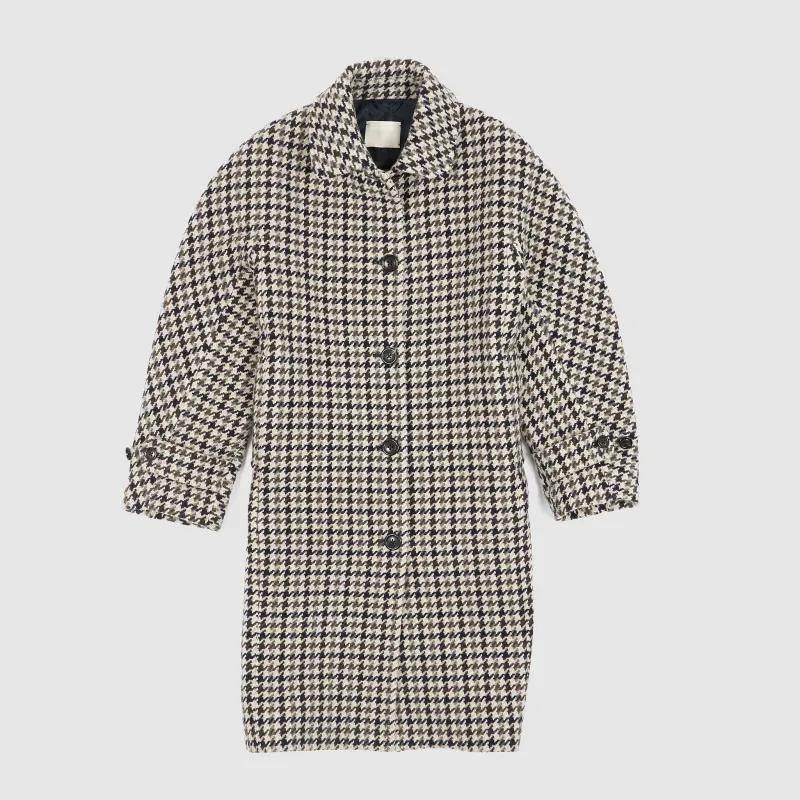 Circolo 1901 Ladies Houndstooth Wool Coat sold by DeeCee style