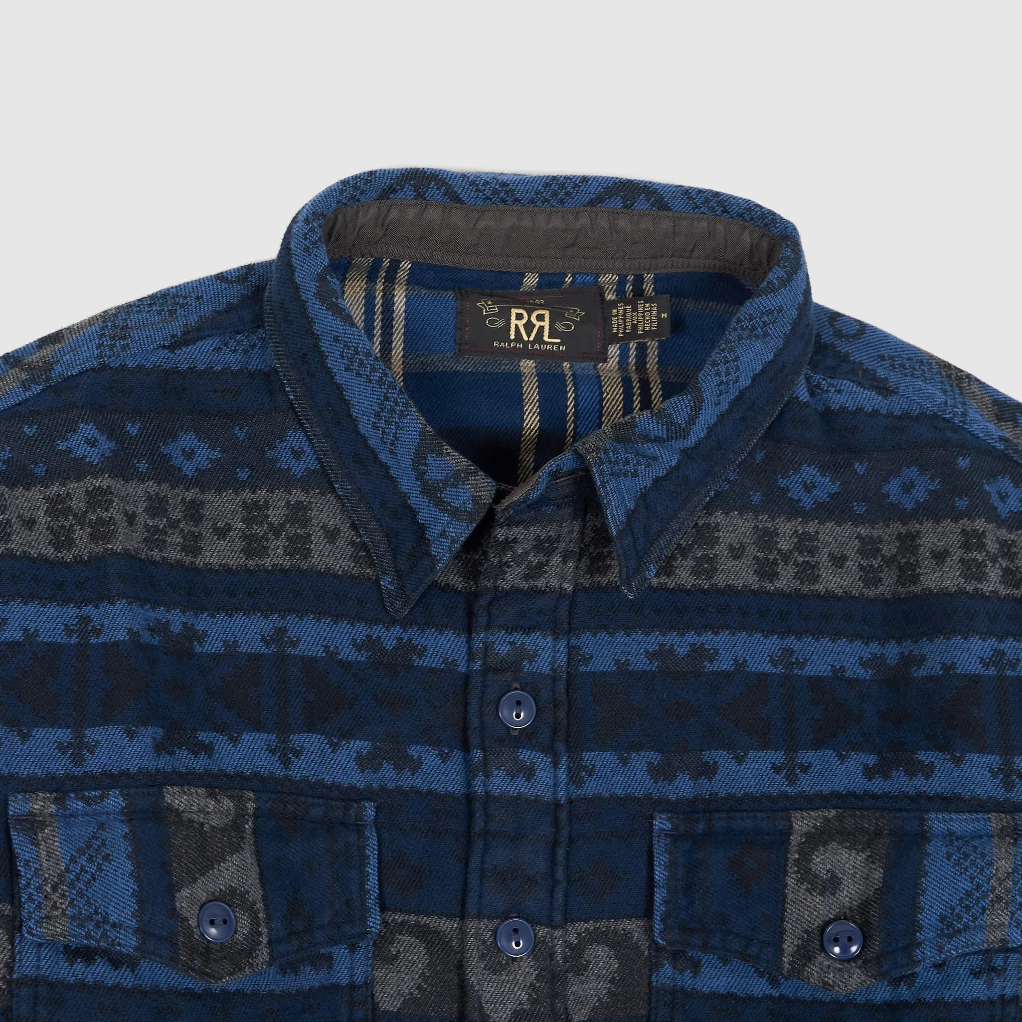 Double RL Jacquard Ocean Pattern Overshirt sold by DeeCee style product image thumbnail 2