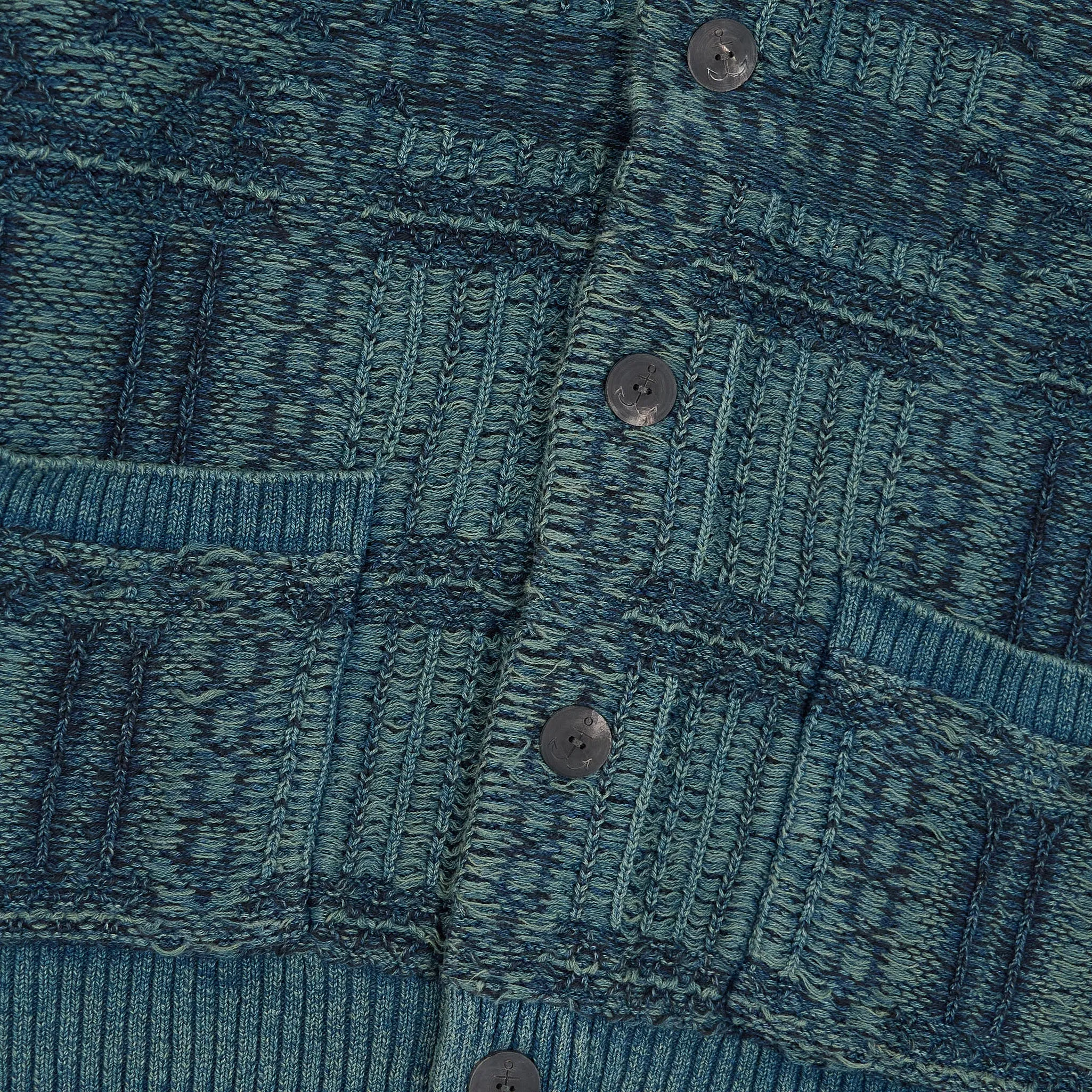 Double RL Indigo Knitted Shawl Cardigan sold by DeeCee style product image thumbnail 4