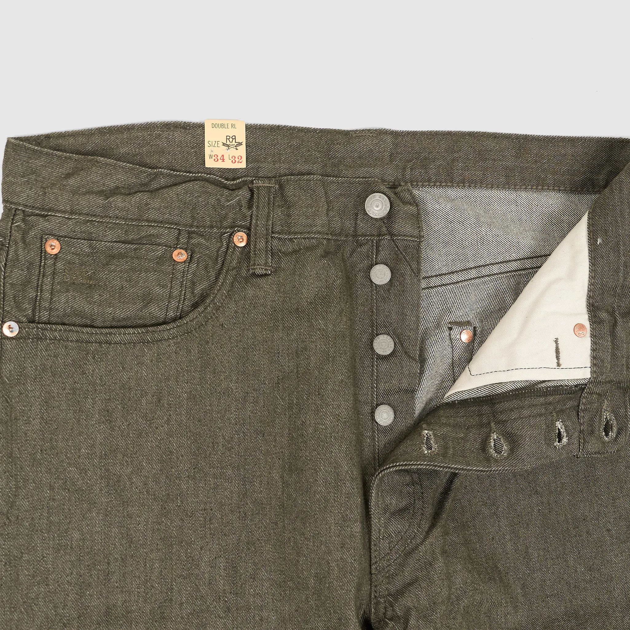 Double RL 5-Pocket Straight Leg Vintage Woven Green Selvage Jeans sold by DeeCee style product image thumbnail 3