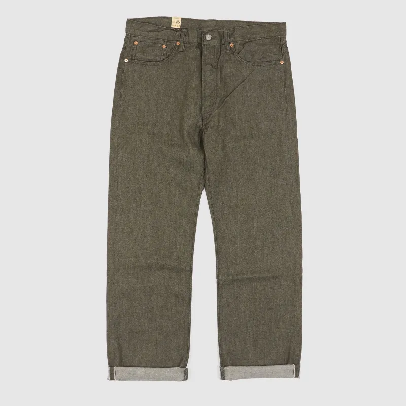 Double RL 5-Pocket Straight Leg Vintage Woven Green Selvage Jeans sold by DeeCee style