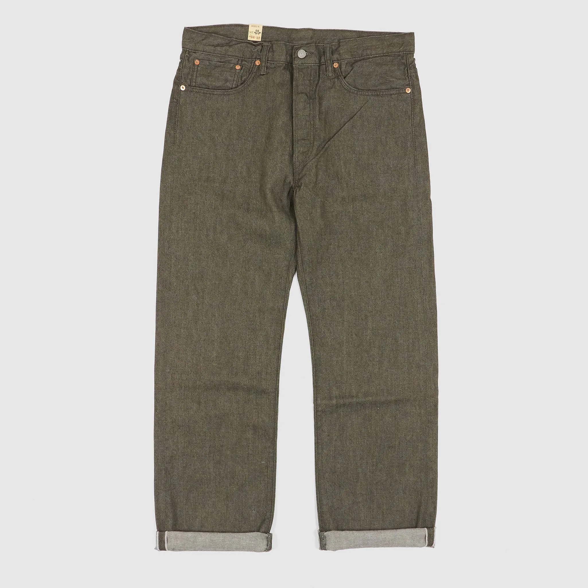 Double RL 5-Pocket Straight Leg Vintage Woven Green Selvage Jeans sold by DeeCee style