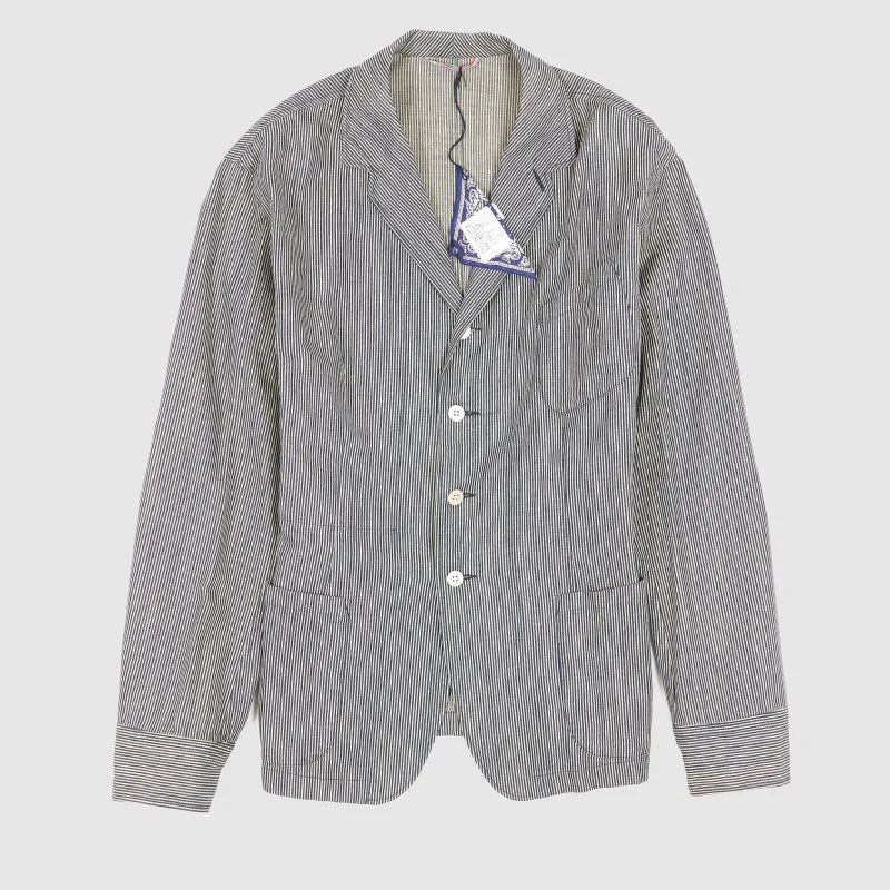 45rpm Hickory Stripe Lightweight Blazer made by 45r