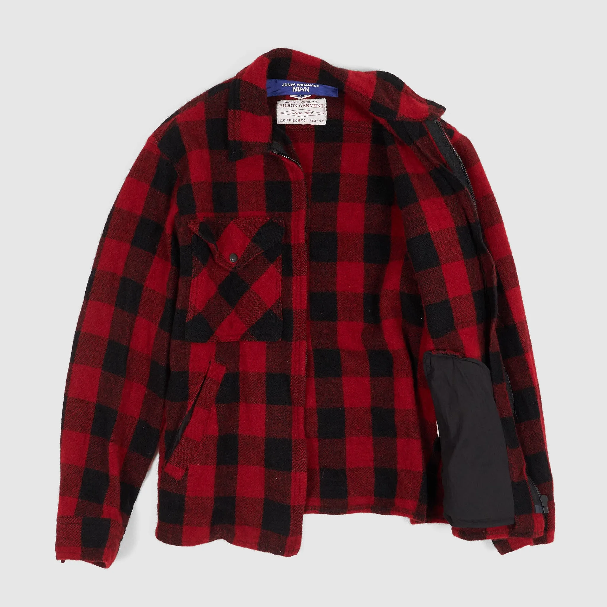 Junya Watanabe MAN x Filson Washed Wool Mackinaw Overshirt Jacket sold by DeeCee style product image thumbnail 2
