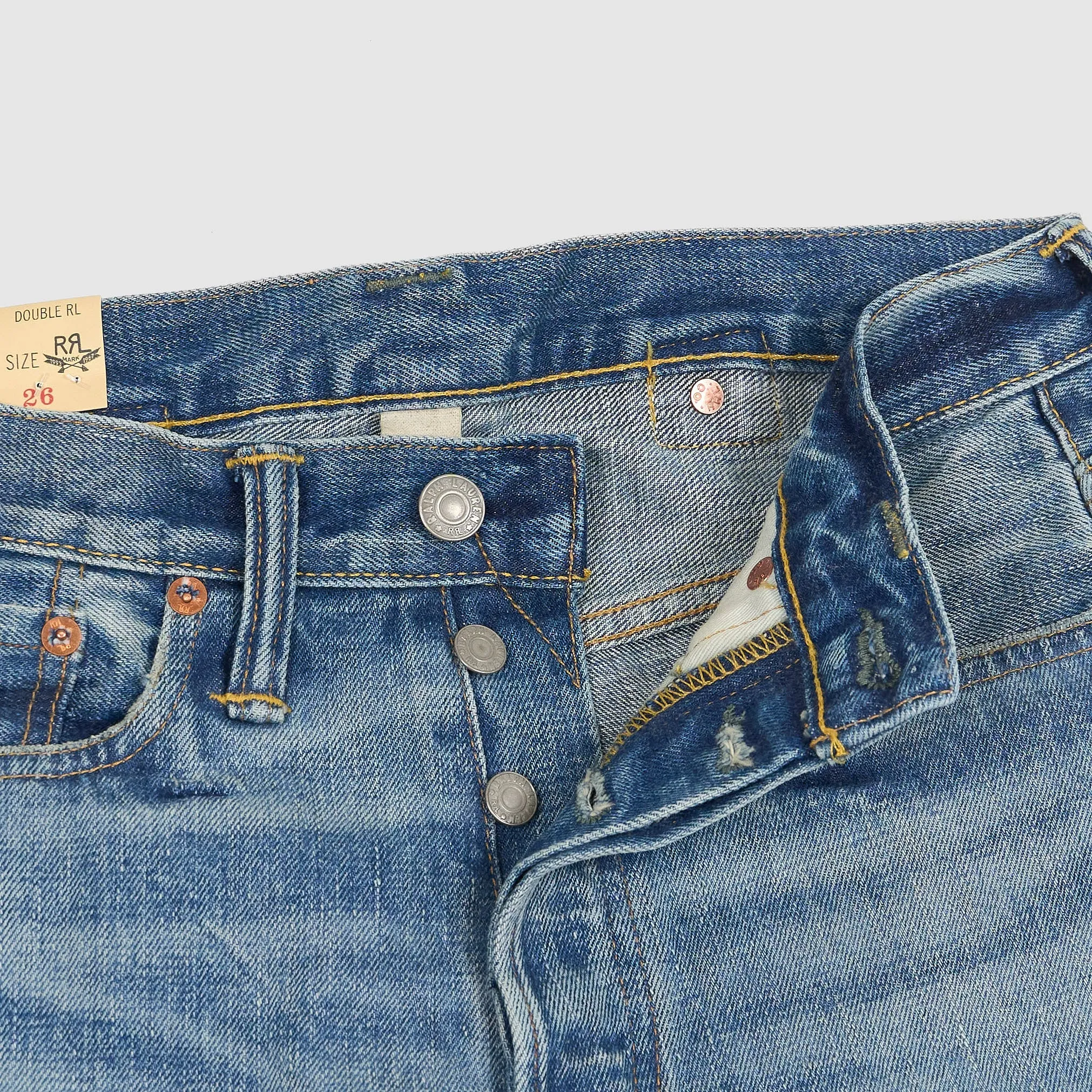 Double RL Ladies 5-Pocket Relaxed Boyfriend Wide Leg Jeans sold by DeeCee style product image thumbnail 3