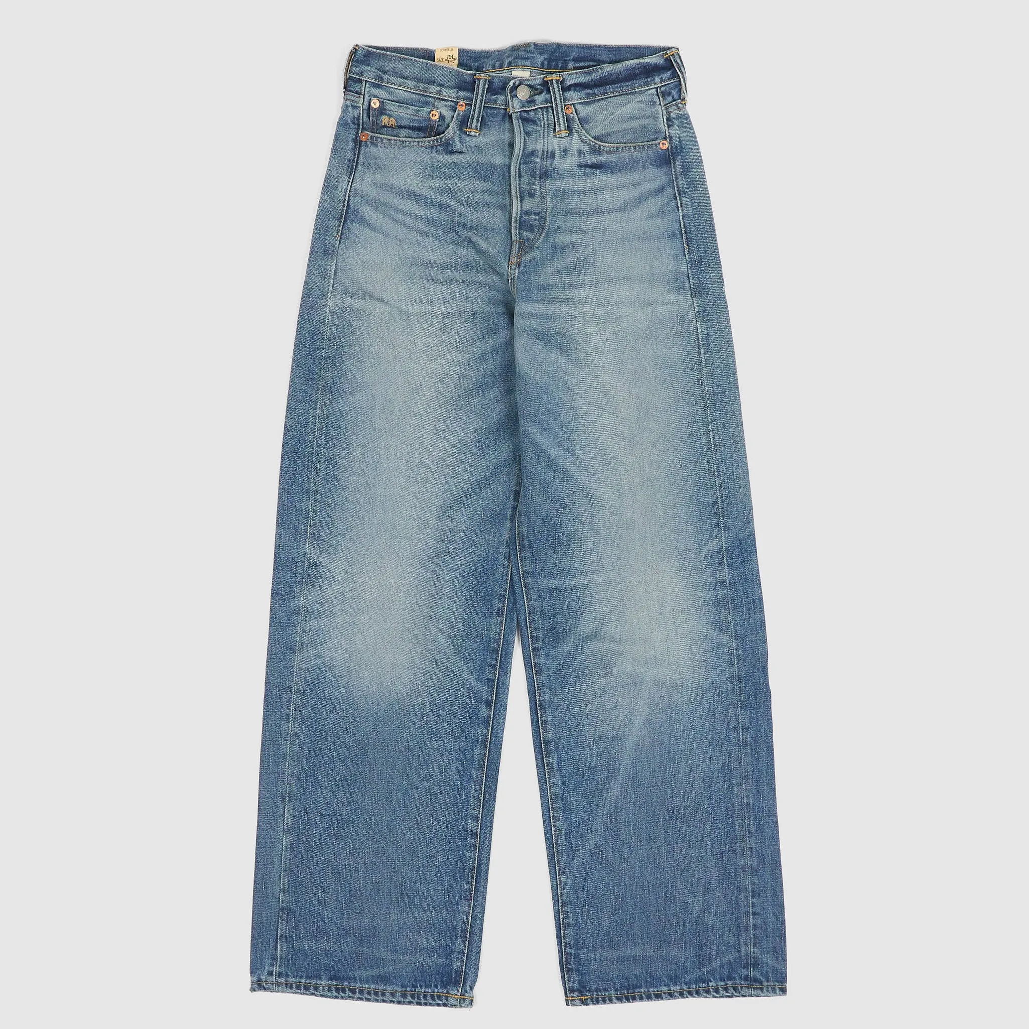 Double RL Ladies 5-Pocket Relaxed Boyfriend Wide Leg Jeans sold by DeeCee style