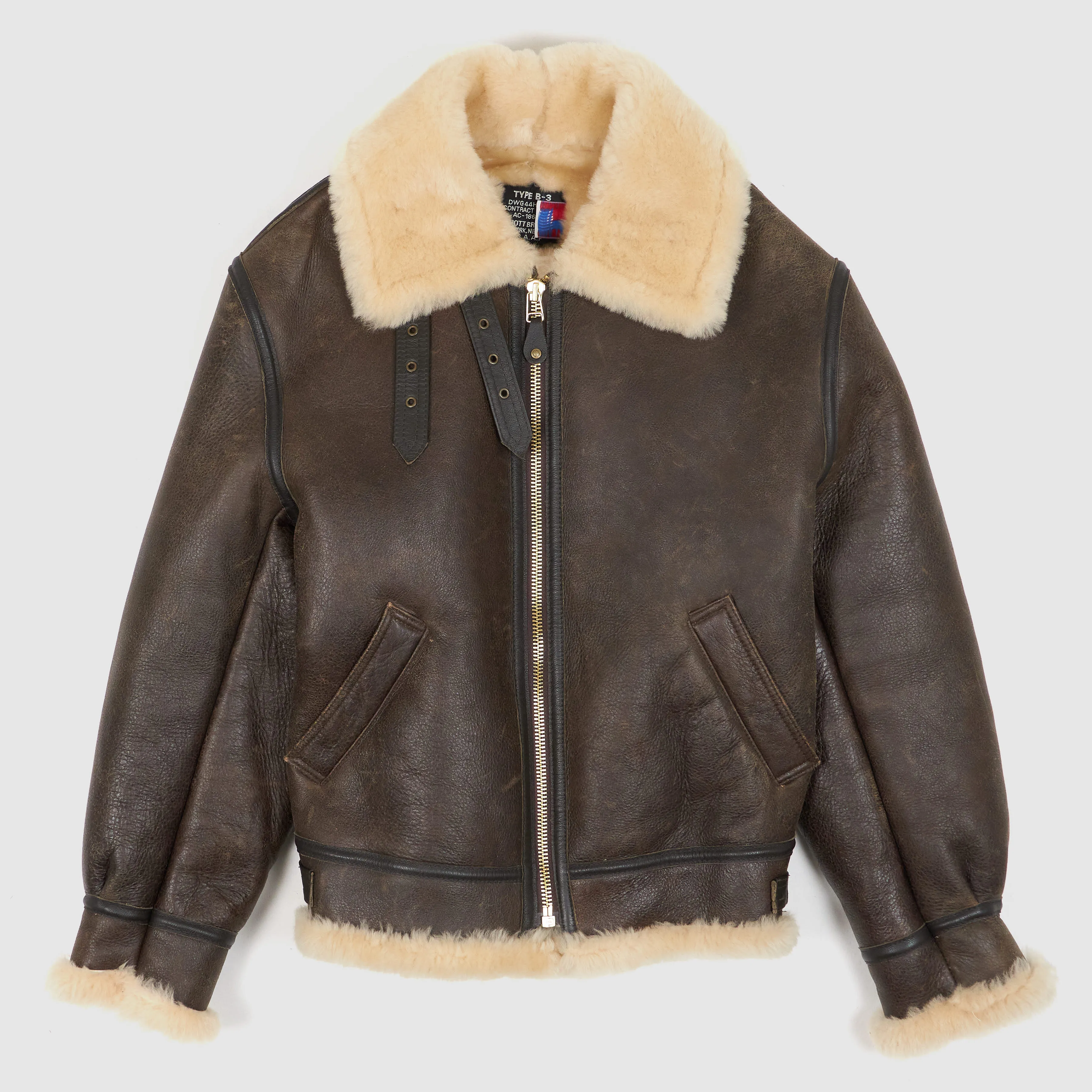 Schott B3 Shearling Bomber Jacket Made in USA sold by DeeCee style