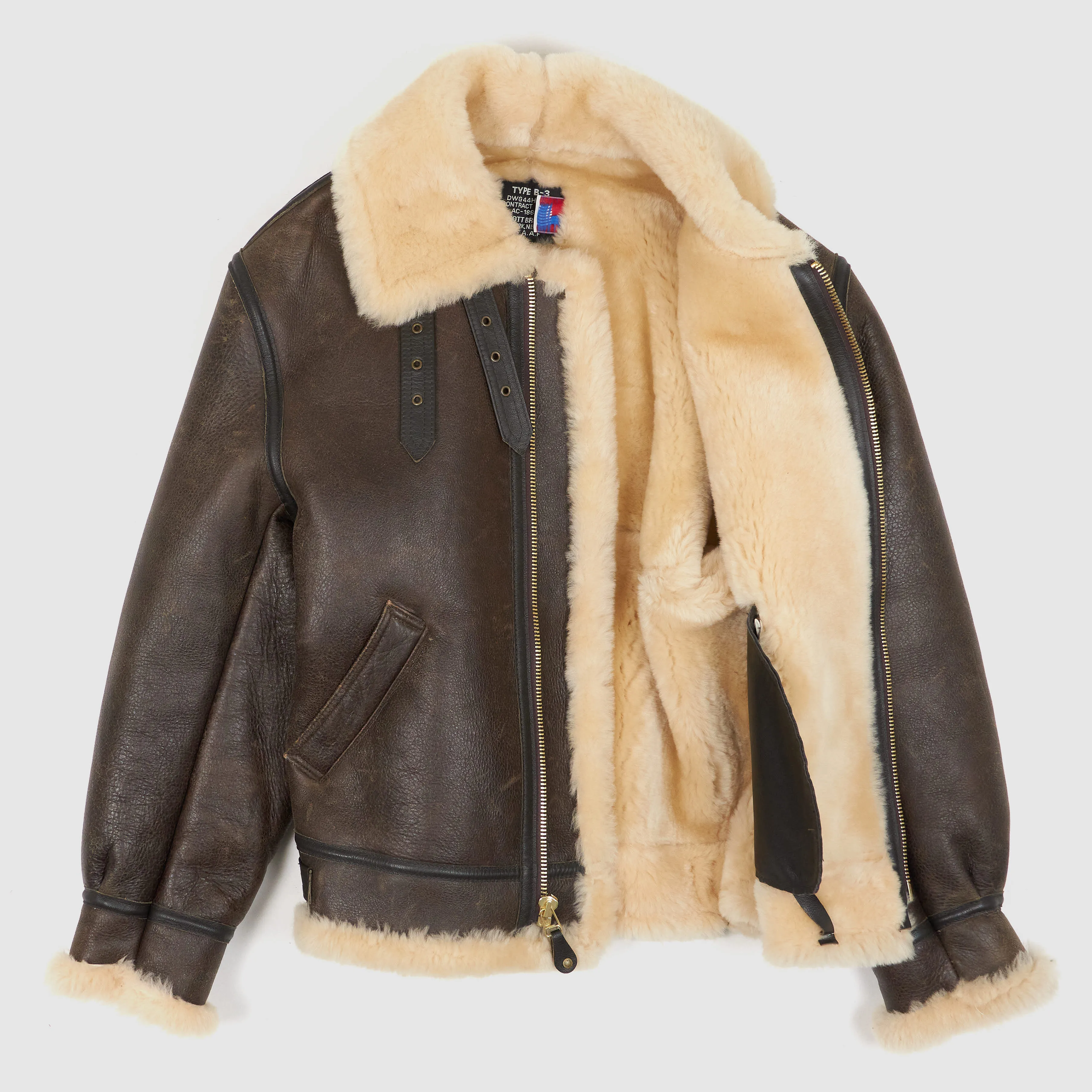 Schott B3 Shearling Bomber Jacket Made in USA sold by DeeCee style product image thumbnail 2