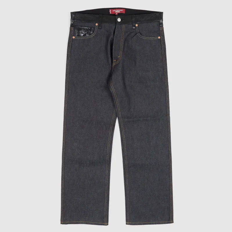 Junya Watanabe MAN x Levi's® 5P Straight Leg Jeans with Leather Applications sold by DeeCee style
