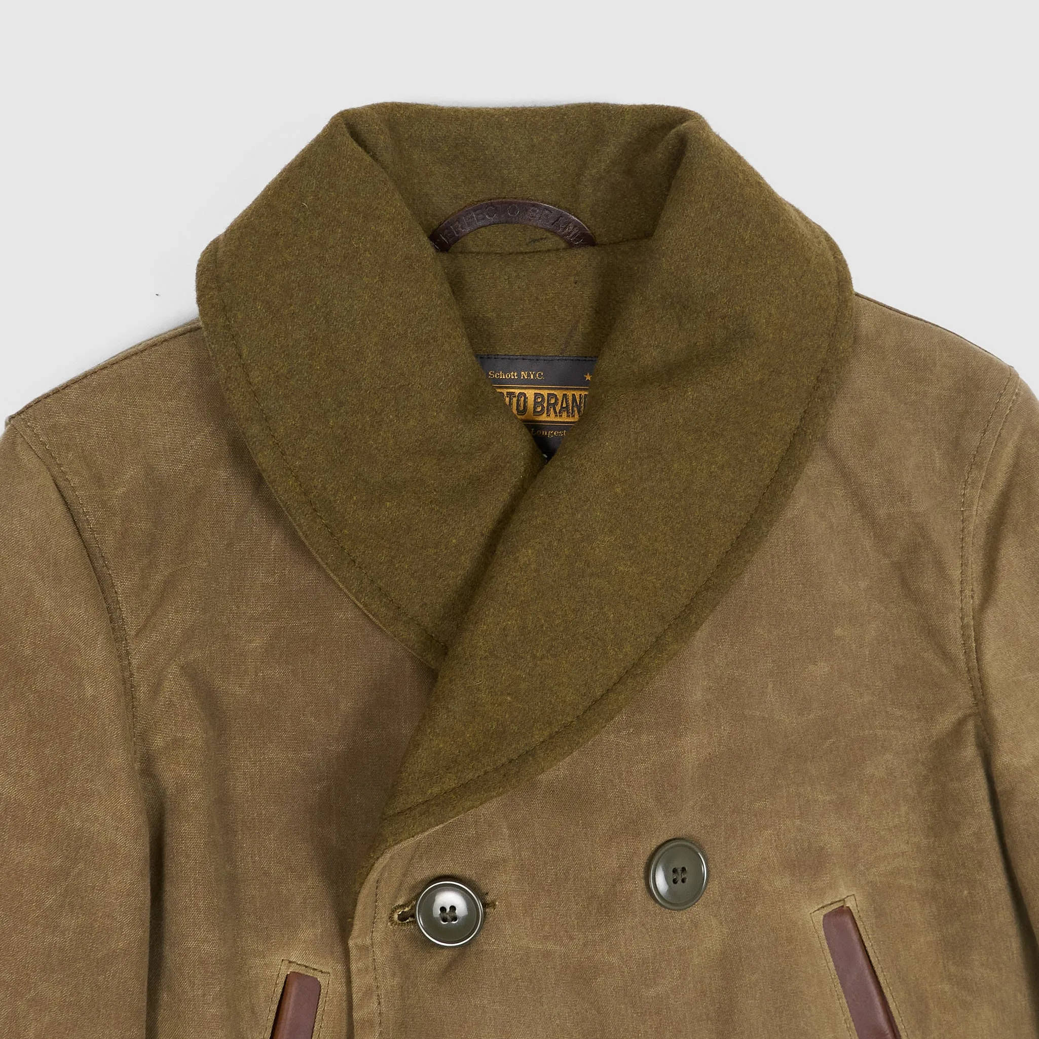Schott Perfecto Brand Macinaw Waxed Cotton Peacoat sold by DeeCee style product image thumbnail 3
