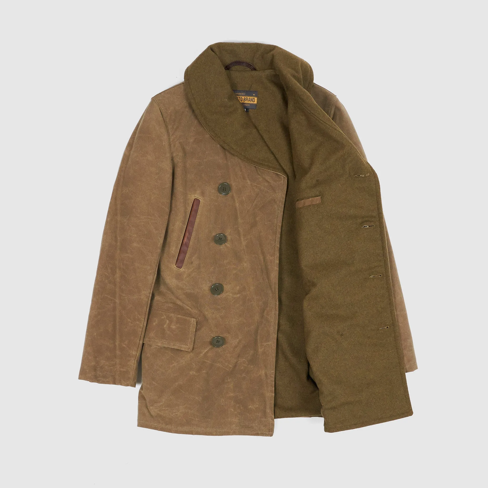 Schott Perfecto Brand Macinaw Waxed Cotton Peacoat sold by DeeCee style product image thumbnail 2