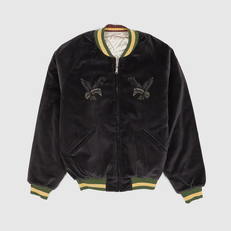 Kapital Velveteen Raven & Skull Souvenir Jacket sold by DeeCee style