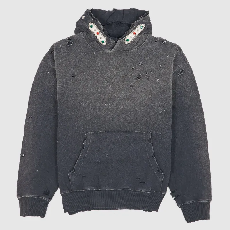 Kapital Damaged Thriller Studded Hoodie Sweat Shirt sold by DeeCee style